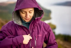 Rab Waterproof Jackets-Womens Downpour Mountain Jacket - Mulberry