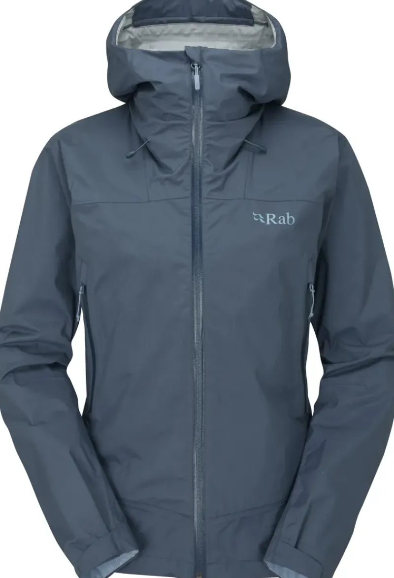 Rab Waterproof Jackets-Womens Downpour Plus 2.0 Jacket - Orion Blue