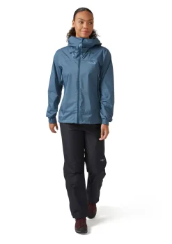Rab Waterproof Jackets-Womens Downpour Plus 2.0 Jacket - Orion Blue
