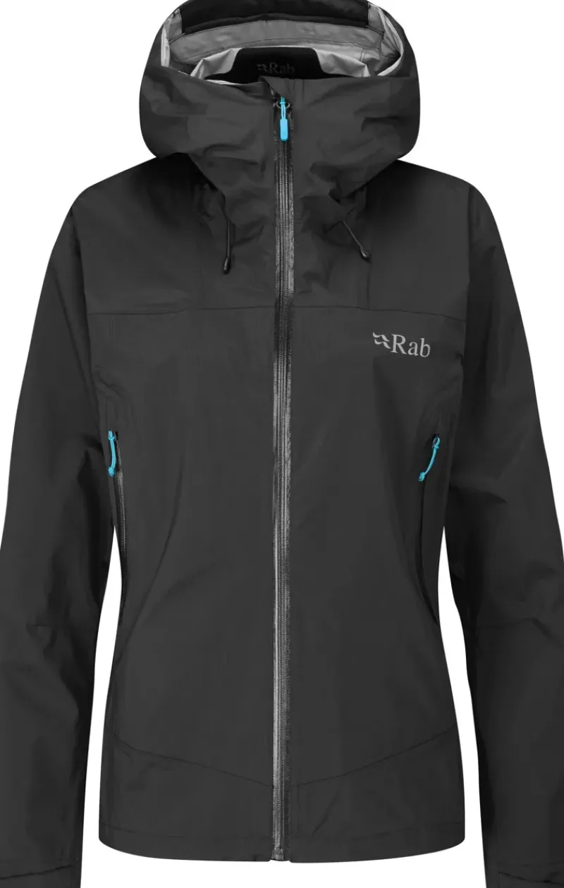 Rab Waterproof Jackets-Womens Downpour Plus 2.0 Jacket - Black