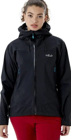 Rab Waterproof Jackets-Womens Downpour Plus 2.0 Jacket - Black
