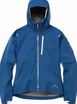 Rab Waterproof Jackets-Womens Downpour Trail Light Jacket - Tempest Blue