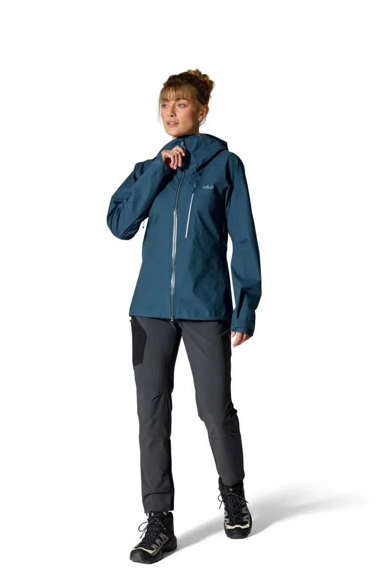 Rab Waterproof Jackets-Womens Firewall Alpine Jacket - Tempest Blue
