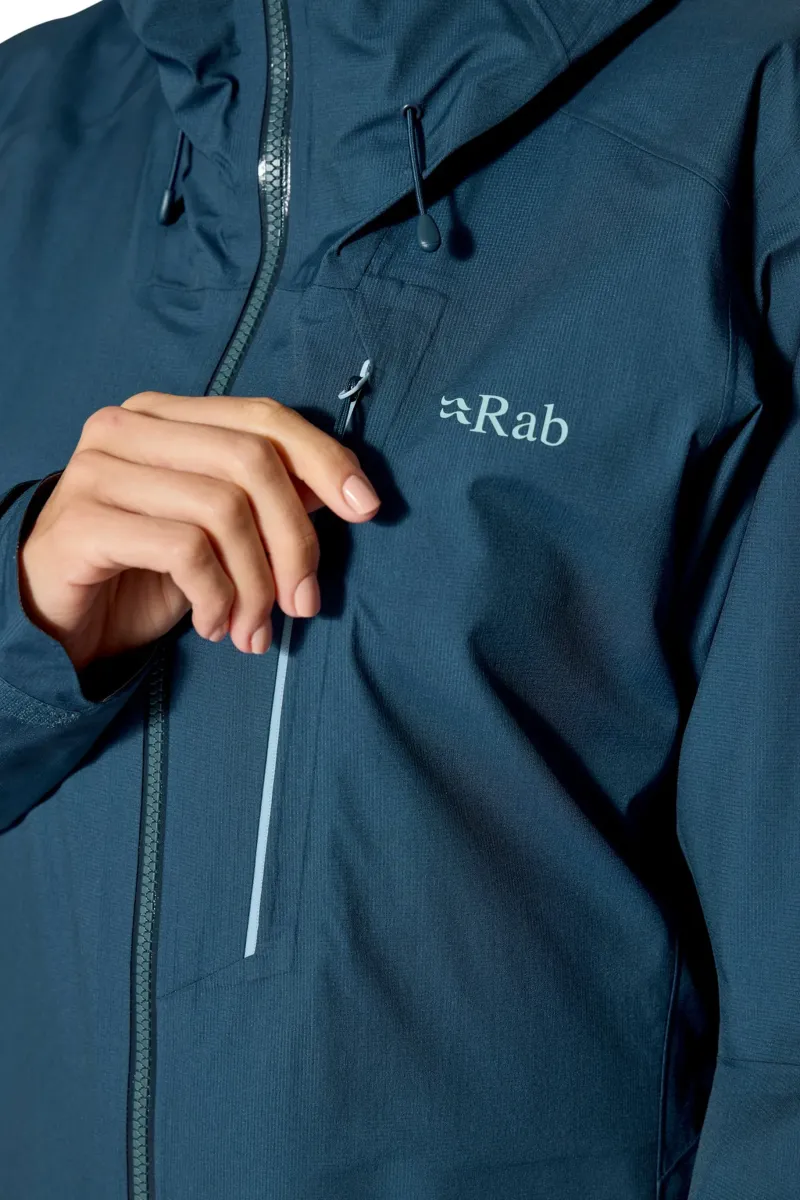 Rab Waterproof Jackets-Womens Firewall Alpine Jacket - Tempest Blue