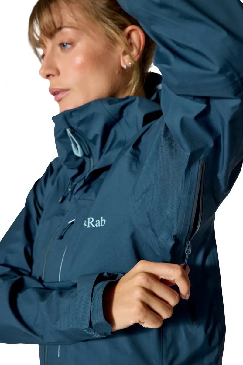 Rab Waterproof Jackets-Womens Firewall Alpine Jacket - Tempest Blue