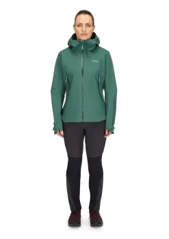 Rab Waterproof Jackets-Womens Firewall Light Jacket - Green Slate