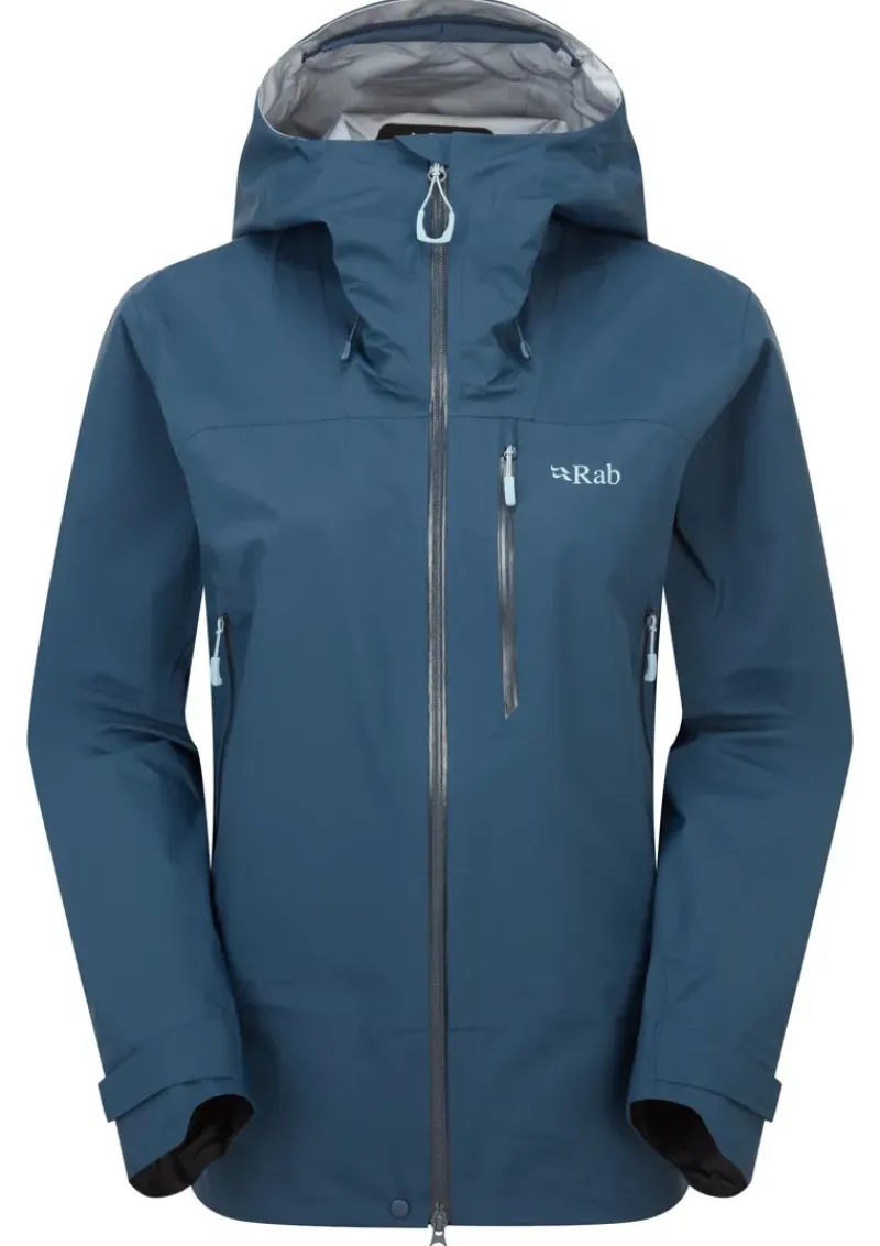 Rab Waterproof Jackets-Womens Firewall Mountain Jacket - Tempest Blue
