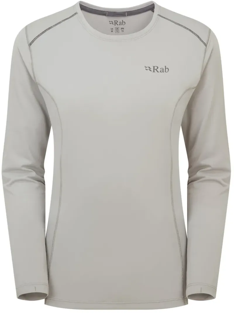 Rab T-Shirts & Baselayers-Womens Force Long Sleeved Tee - Dark Pewter