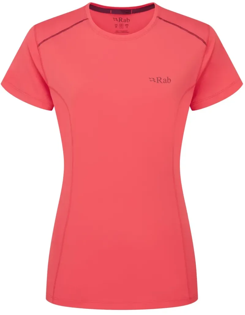 Rab T-Shirts & Baselayers-Womens Force Short Sleeved Tee - Hibiscus