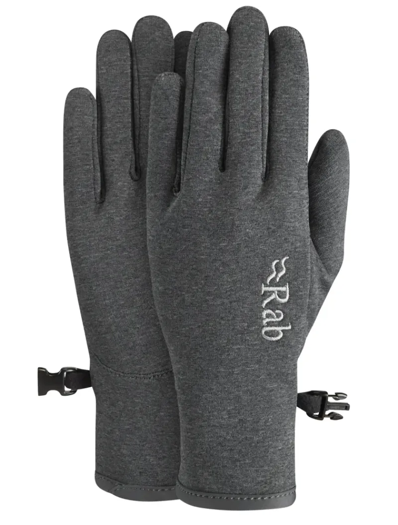 Rab Gloves-Womens Geon Gloves - Black-Steel Marl