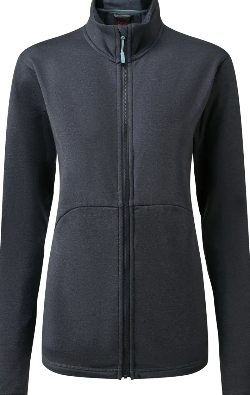 Rab Fleece & Mid Layer-Womens Geon Jacket - Black-Steel Marl