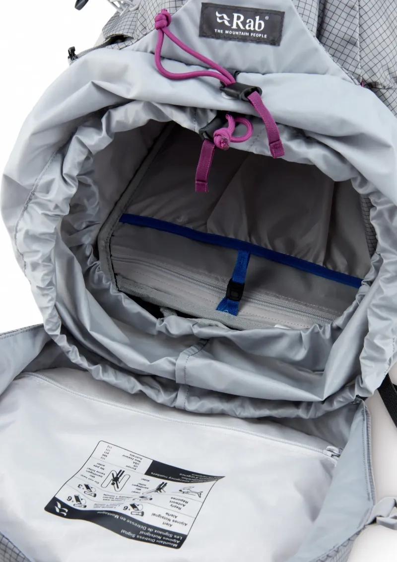 Rab Backpacking Packs-Womens Hyperon 65 ND Rucksack - Dark Pewter-Anthracite - S-M
