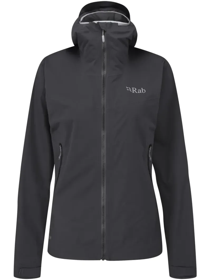 Rab Waterproof Jackets-Womens Kinetic 2.0 Jacket - Beluga