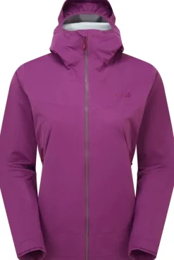 Rab Waterproof Jackets-Womens Kinetic 2.0 Jacket - Plum