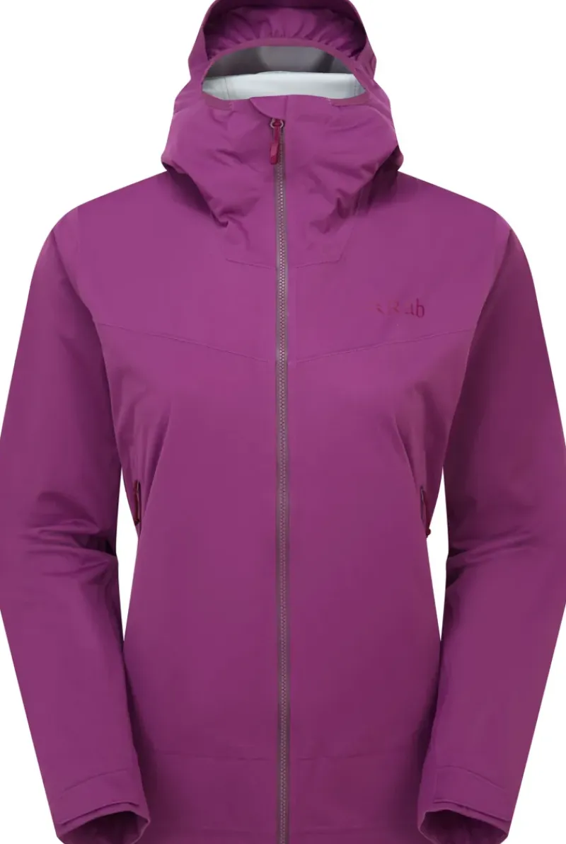 Rab Waterproof Jackets-Womens Kinetic 2.0 Jacket - Plum