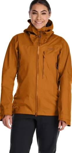 Rab Waterproof Jackets-Womens Latok Mountain GTX Jacket - Marmalade