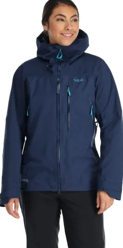 Rab Waterproof Jackets-Womens Latok Mountain GTX Jacket - Deep Ink
