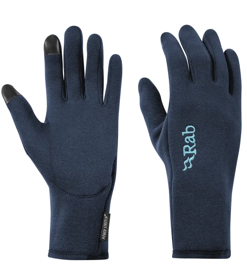 Rab Gloves-Womens Power Stretch Contact Gloves - Deep Ink