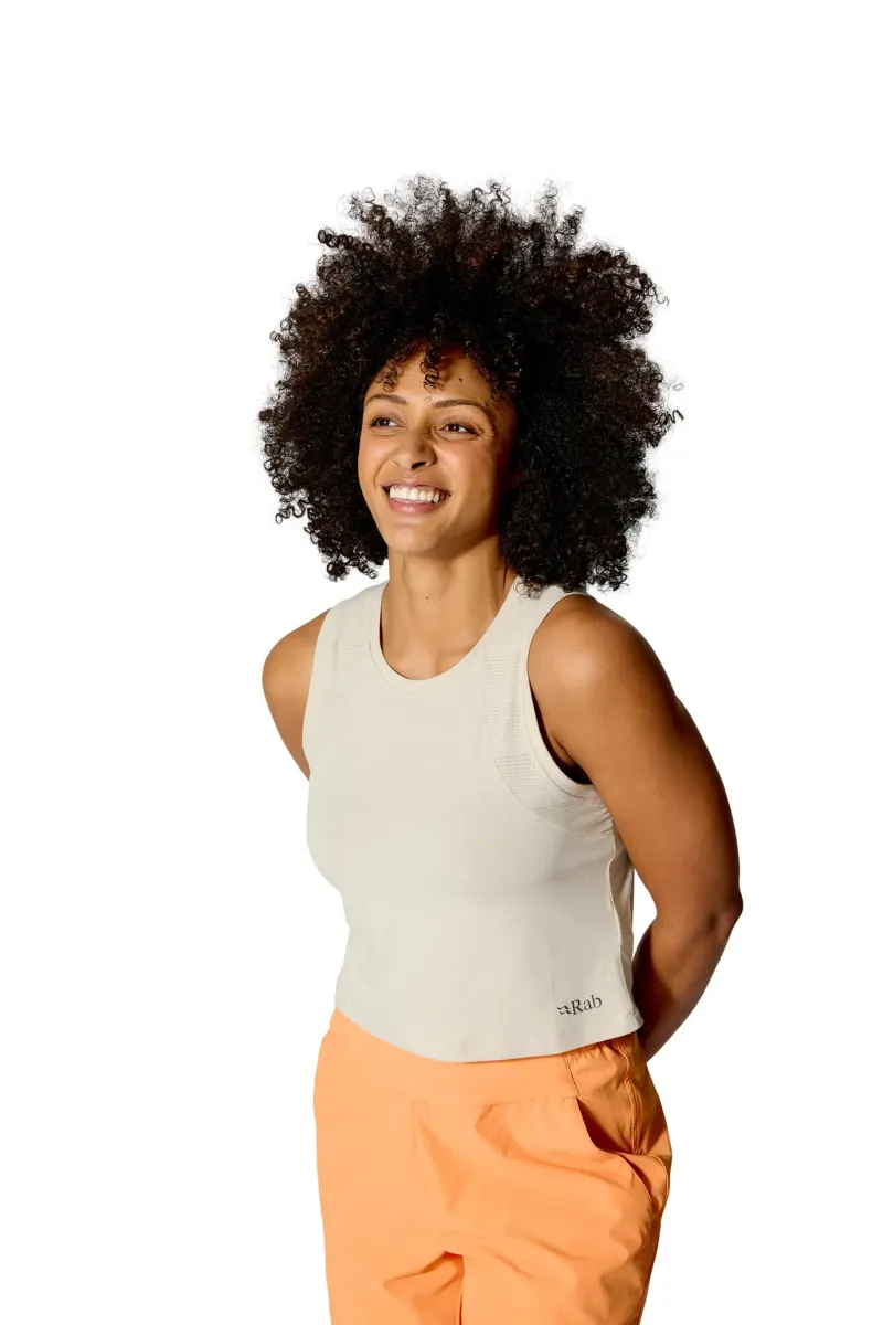 Rab T-Shirts & Baselayers-Womens Rivelin Crop Tank - Pebble