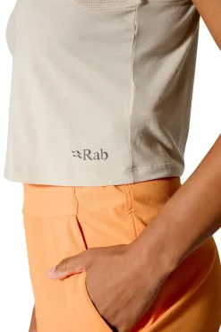 Rab T-Shirts & Baselayers-Womens Rivelin Crop Tank - Pebble