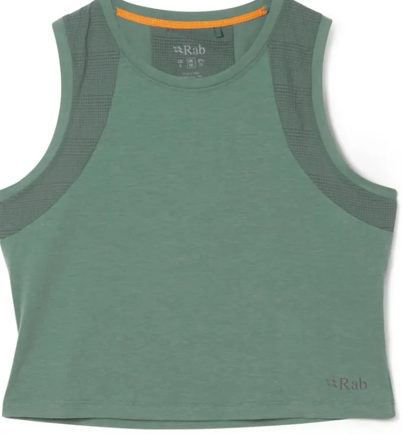 Rab T-Shirts & Baselayers-Womens Rivelin Crop Tank - Sage