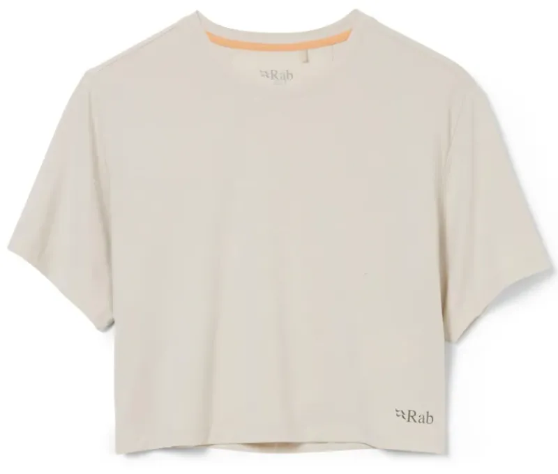 Rab T-Shirts & Baselayers-Womens Rivelin Crop Tee - Pebble