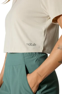 Rab T-Shirts & Baselayers-Womens Rivelin Crop Tee - Pebble