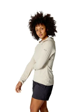 Rab Fleece & Mid Layer-Womens Rivelin Hoody - Pebble