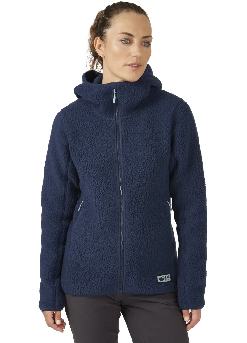 Rab Fleece & Mid Layer-Womens Shearling Hoody - Deep Ink