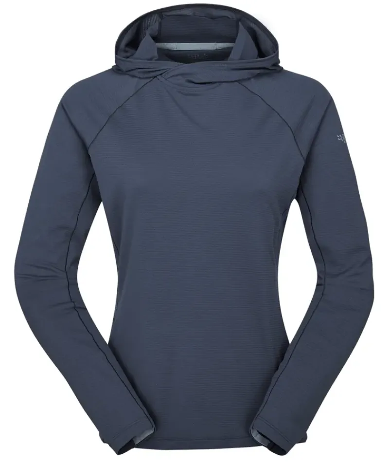 Rab Fleece & Mid Layer-Womens Sonic Hoody - Tempest Blue