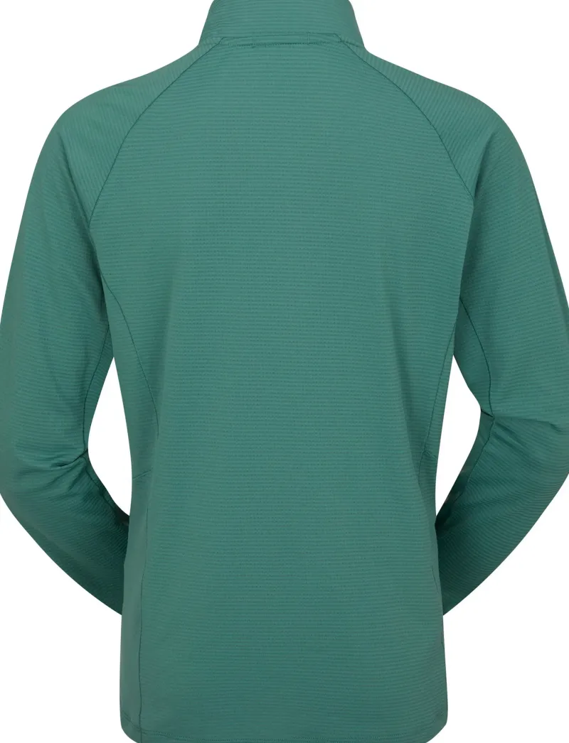 Rab T-Shirts & Baselayers-Womens Sonic Long Sleeved Zip-T - Eucalyptus