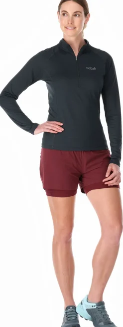Rab T-Shirts & Baselayers-Womens Sonic Long Sleeved Zip-T - Beluga