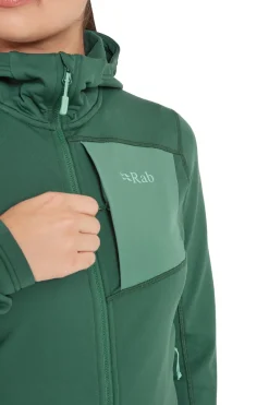 Rab Fleece & Mid Layer-Womens Superflux Hoody - Green Slate