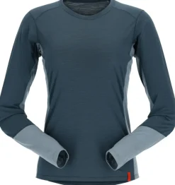 Rab T-Shirts & Baselayers-Womens Syncrino Base LS Tee - Orion Blue