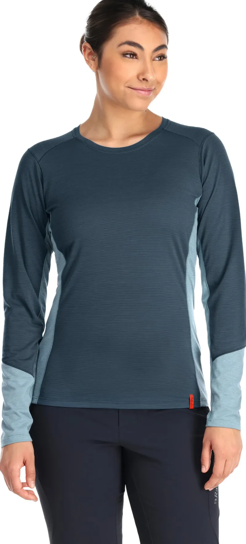 Rab T-Shirts & Baselayers-Womens Syncrino Base LS Tee - Orion Blue