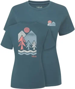 Rab T-Shirts & Baselayers-Womens Tuku Vista Tee - Orion Blue