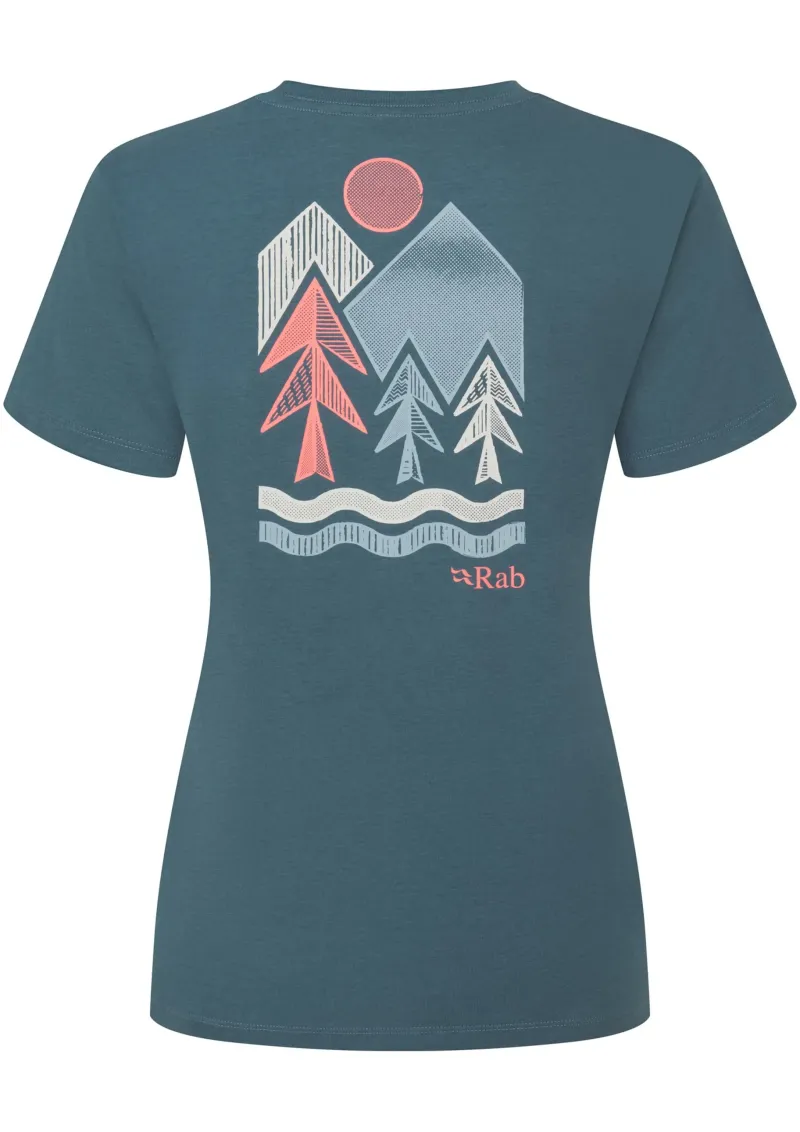Rab T-Shirts & Baselayers-Womens Tuku Vista Tee - Orion Blue