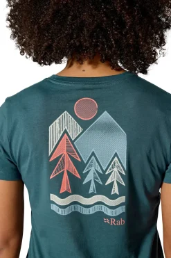 Rab T-Shirts & Baselayers-Womens Tuku Vista Tee - Orion Blue