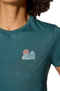 Rab T-Shirts & Baselayers-Womens Tuku Vista Tee - Orion Blue