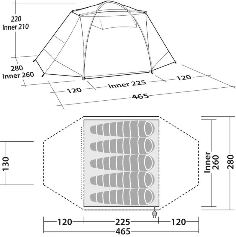 Robens Family & Leisure Tents-Cobra Stone 5 Tent