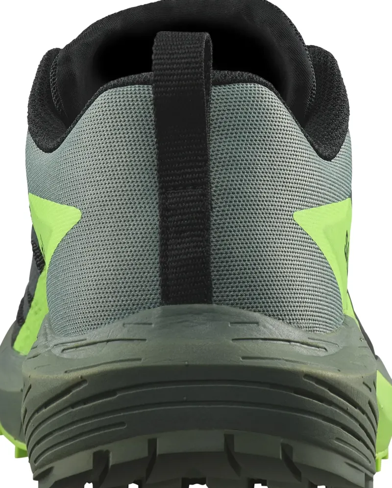 Salomon Hiking Shoes & Boots|Running Shoes-Mens Sense Ride 5 Shoes - Black-Laurel Wreath-Green Gecko