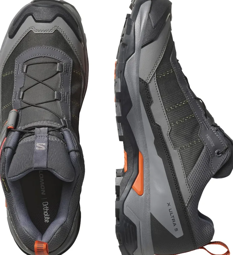 Salomon Hiking Shoes & Boots|Walking Shoes-Mens X Ultra 5 GTX Shoe - Asphalt-Castlerock-Burnt Ochre