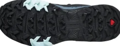 Salomon Walking Shoes-Womens X Ultra 4 GTX Hiking Shoes - Black-Stormy Weather-Opal Blue
