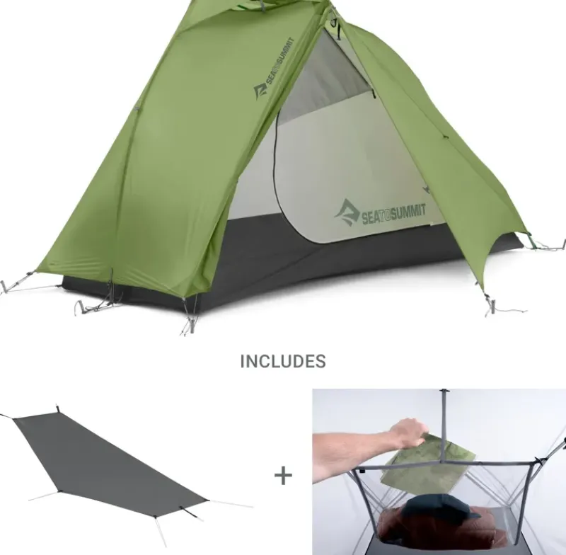 Sea To Summit Backpacking & Lightweight Tents-Alto TR1 PLUS Tent Package - Green