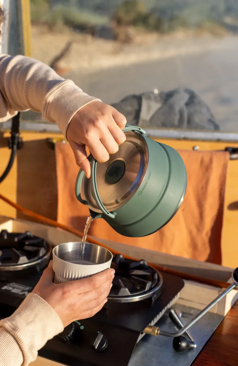 Sea To Summit Pots, Pans & Kettles-Detour Stainless Steel Collapsible Kettle - 1.6L