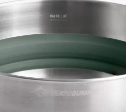 Sea To Summit Pots, Pans & Kettles-Detour Stainless Steel Collapsible Pot - 3L