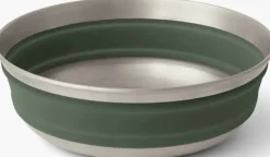 Sea To Summit Plates, Bowls, Cups & Utensils-Detour Stainless Steel Collapsible Bowl - M - Laurel Wreath