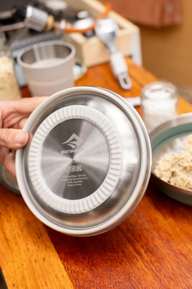 Sea To Summit Plates, Bowls, Cups & Utensils-Detour Stainless Steel Collapsible Bowl - L - Laurel Wreath