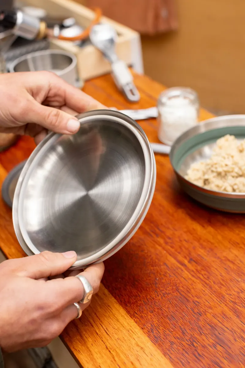 Sea To Summit Plates, Bowls, Cups & Utensils-Detour Stainless Steel Collapsible Bowl - L - Bombay