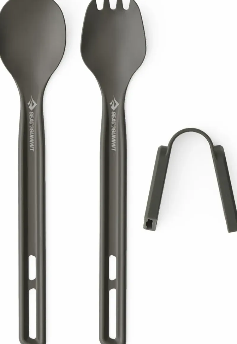 Sea To Summit Plates, Bowls, Cups & Utensils-Frontier UL Cutlery Set - 2 Piece Long Handle Spoon and Spork